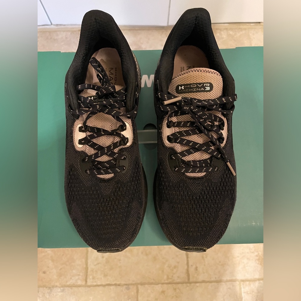 Women’s Under Armour Athletic Shoes - Black and Light Pink - Size 8